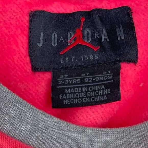NEW Air Jordan Nike sweater 3T unisex long sleeve pink / salmon color NWT - Picture 6 of 6